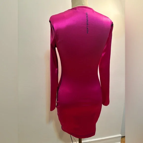 Eckhaus Latta NWT Pink Long Sleeve Dress - Picture 11 of 16